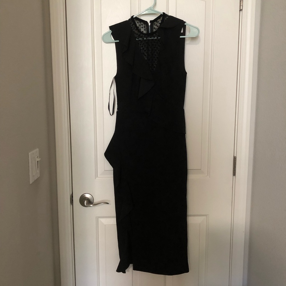 Rebecca Vallance Black Sleeveless Dress